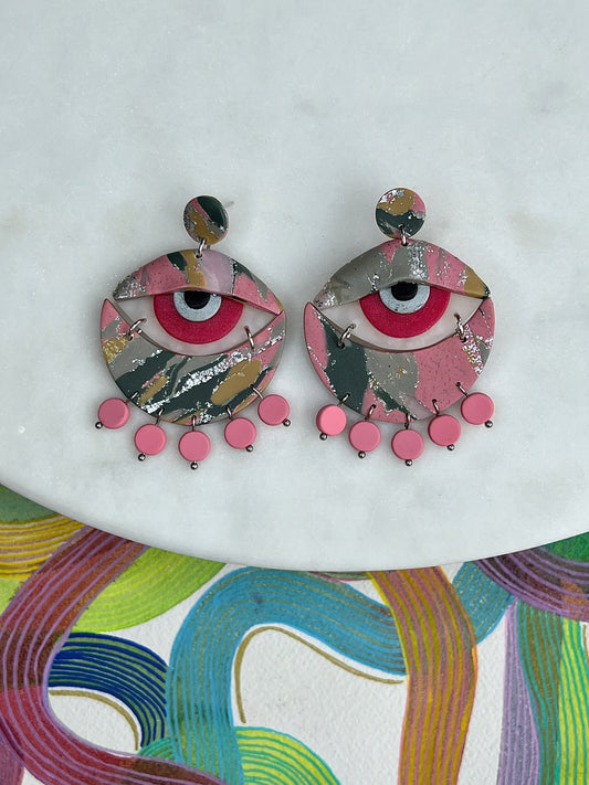 Begonia Eyes | Polymer Clay Earrings