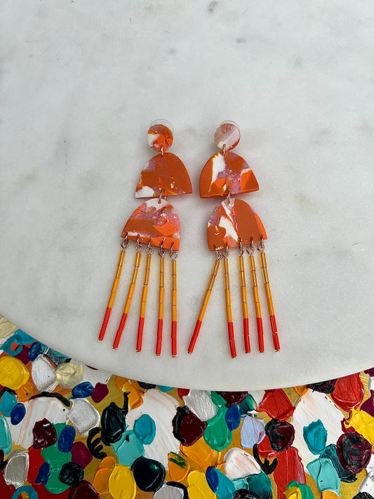 Orange Dreams Dangle Earrings