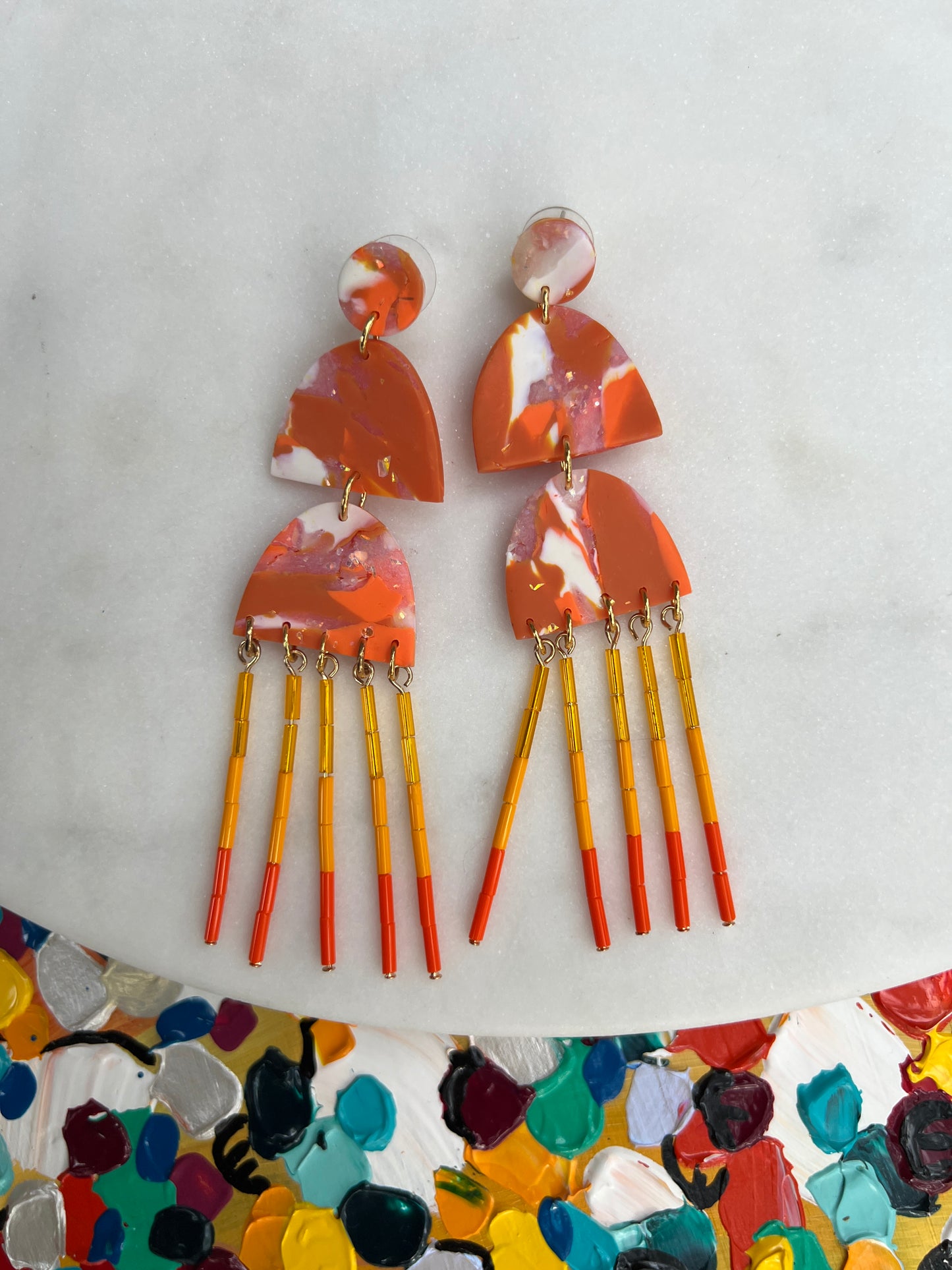 Orange Dreams Dangle Earrings