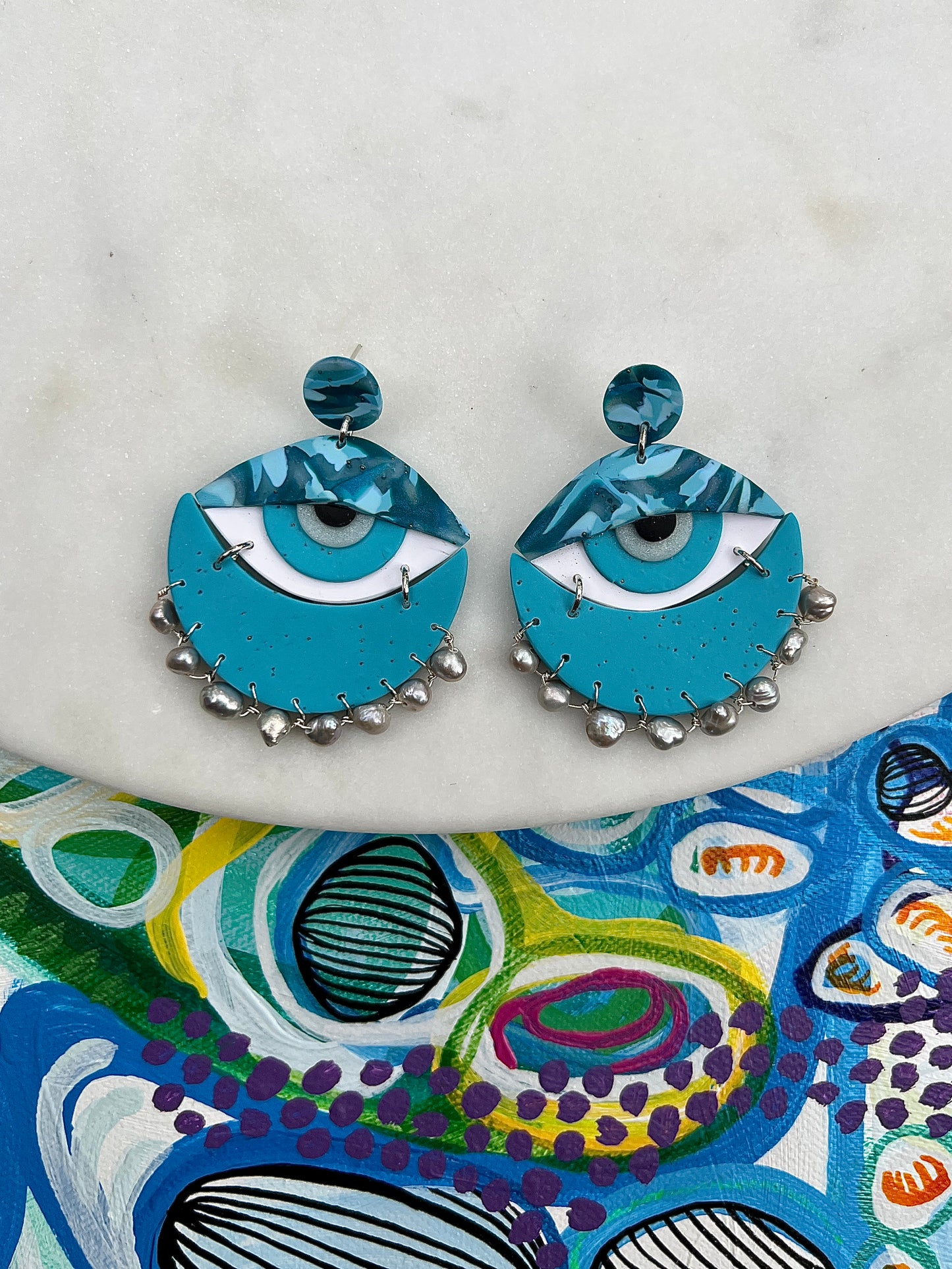 Blue Eyes Earrings