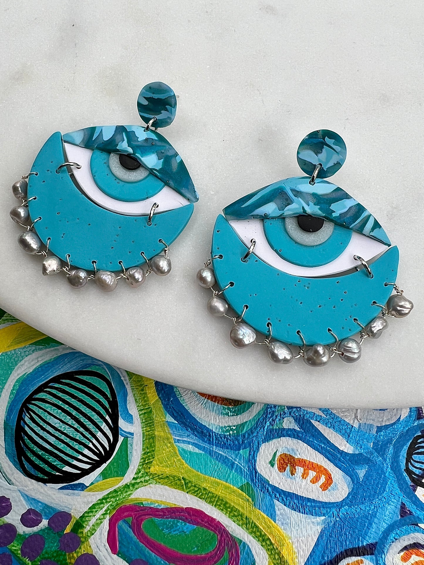 Blue Eyes Earrings