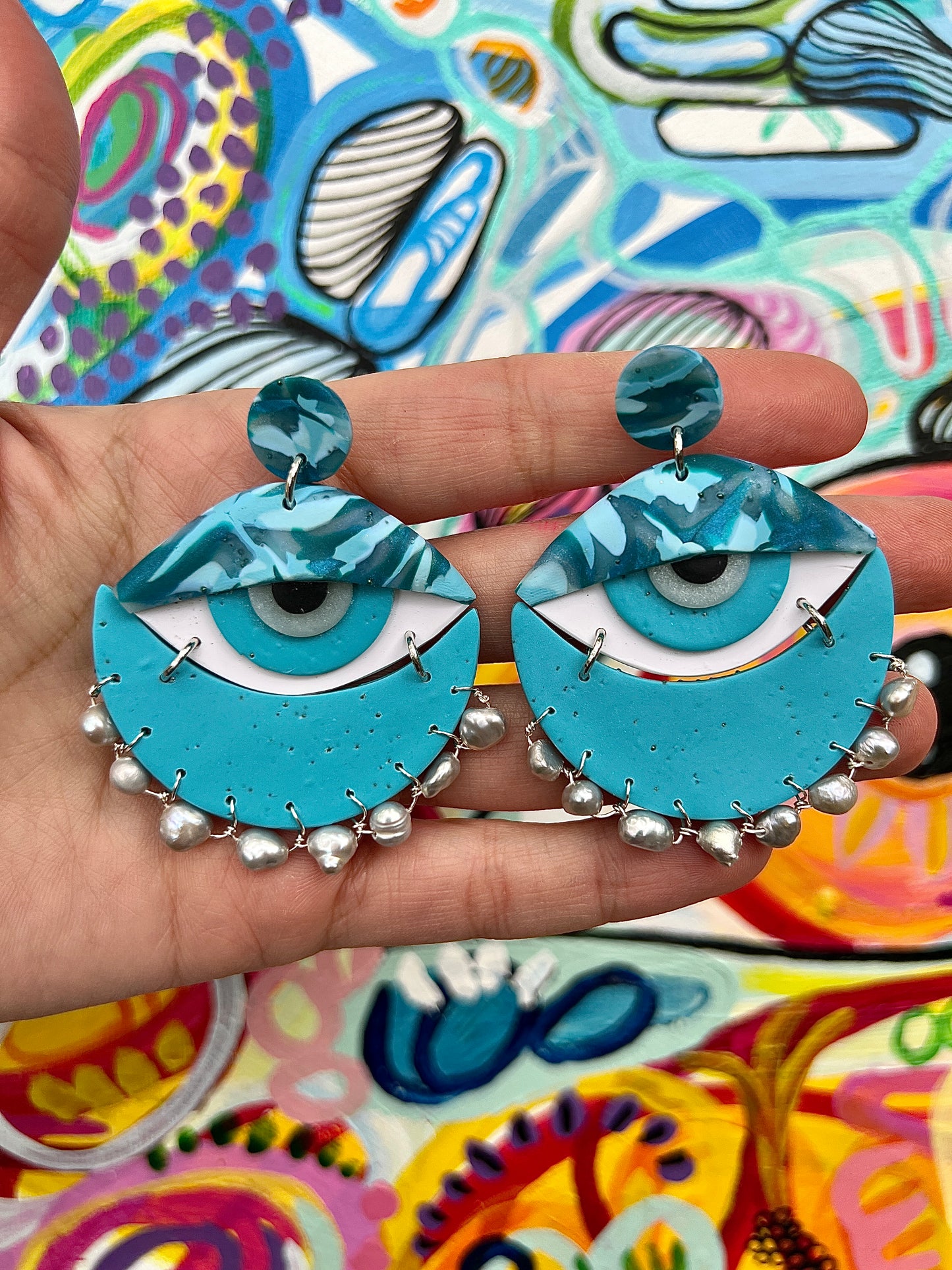 Blue Eyes Earrings