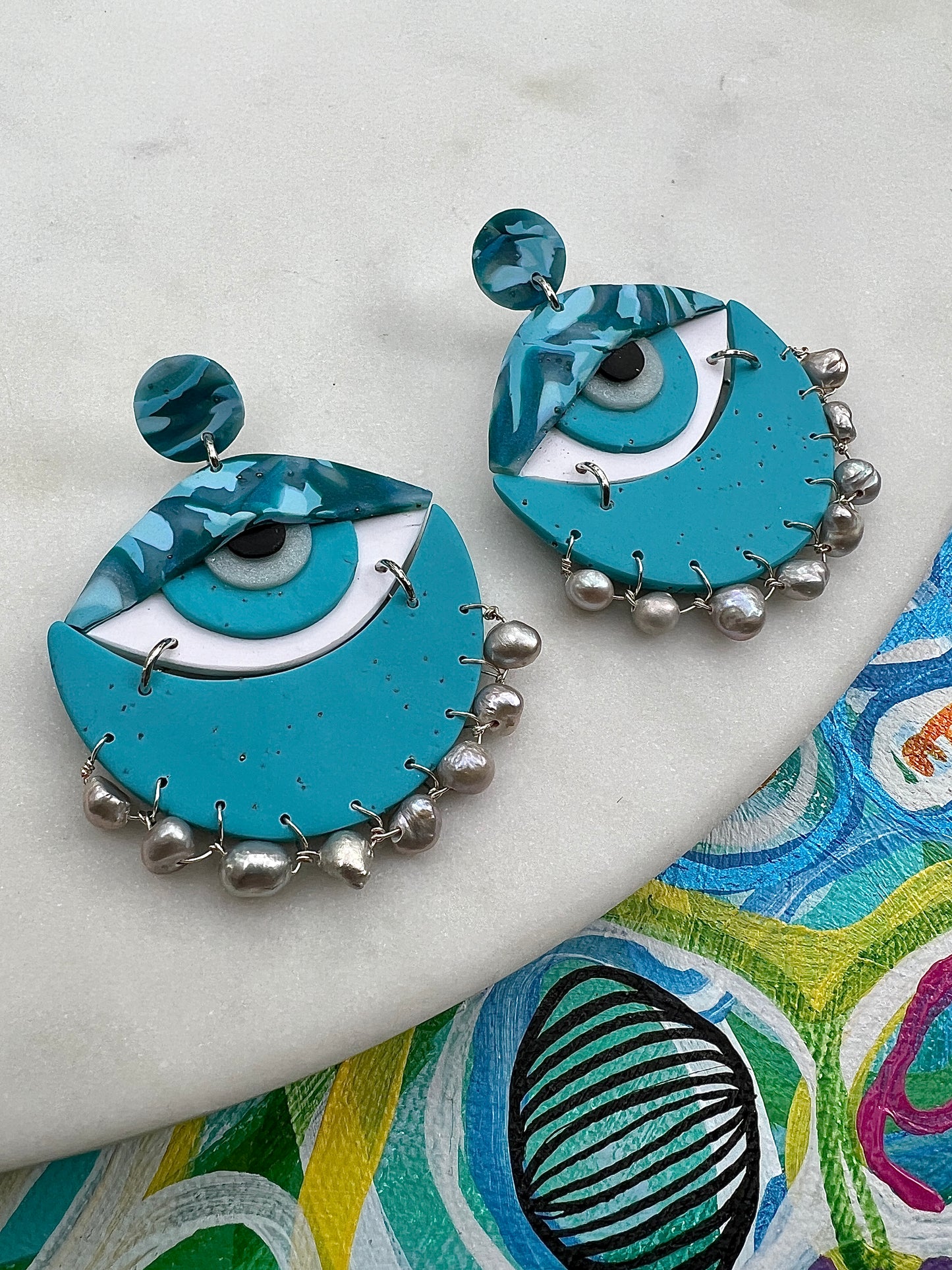 Blue Eyes Earrings