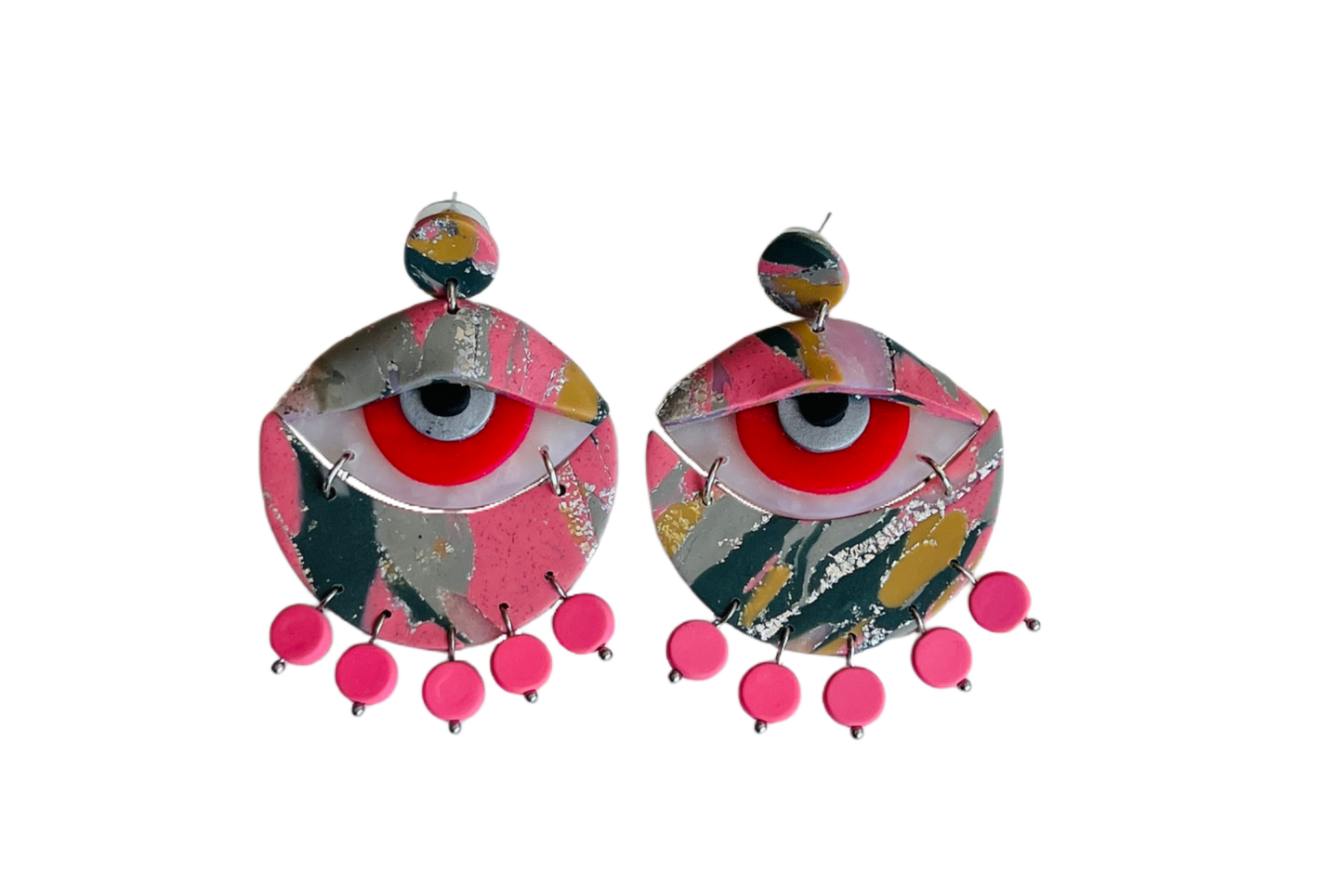 Begonia Eyes | Polymer Clay Earrings